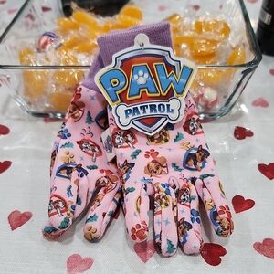 PAW PATROL PINK KIDS JERSEY GLOVES